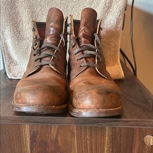 Red Wing Shoes Brown Leather Boots